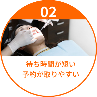 待ち時間が短い
予約が取りやすい